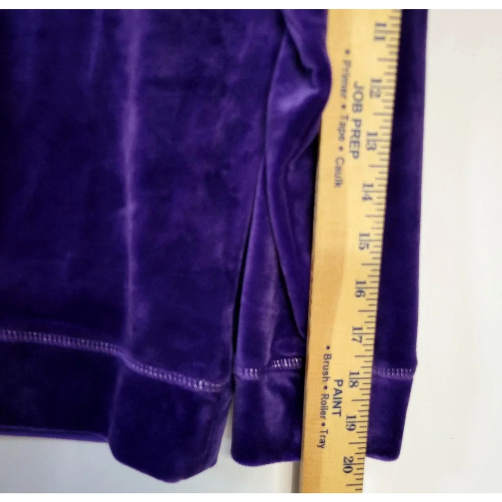 Muk Luks Pajama Set Womens Petite XL Purple Plush Argyle‎ Soft Sleepwear Lounge